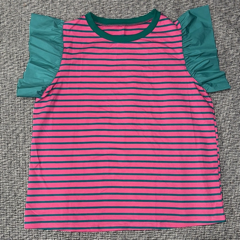 NEW Women's Ruffled Shoulder Shirt - Size XL